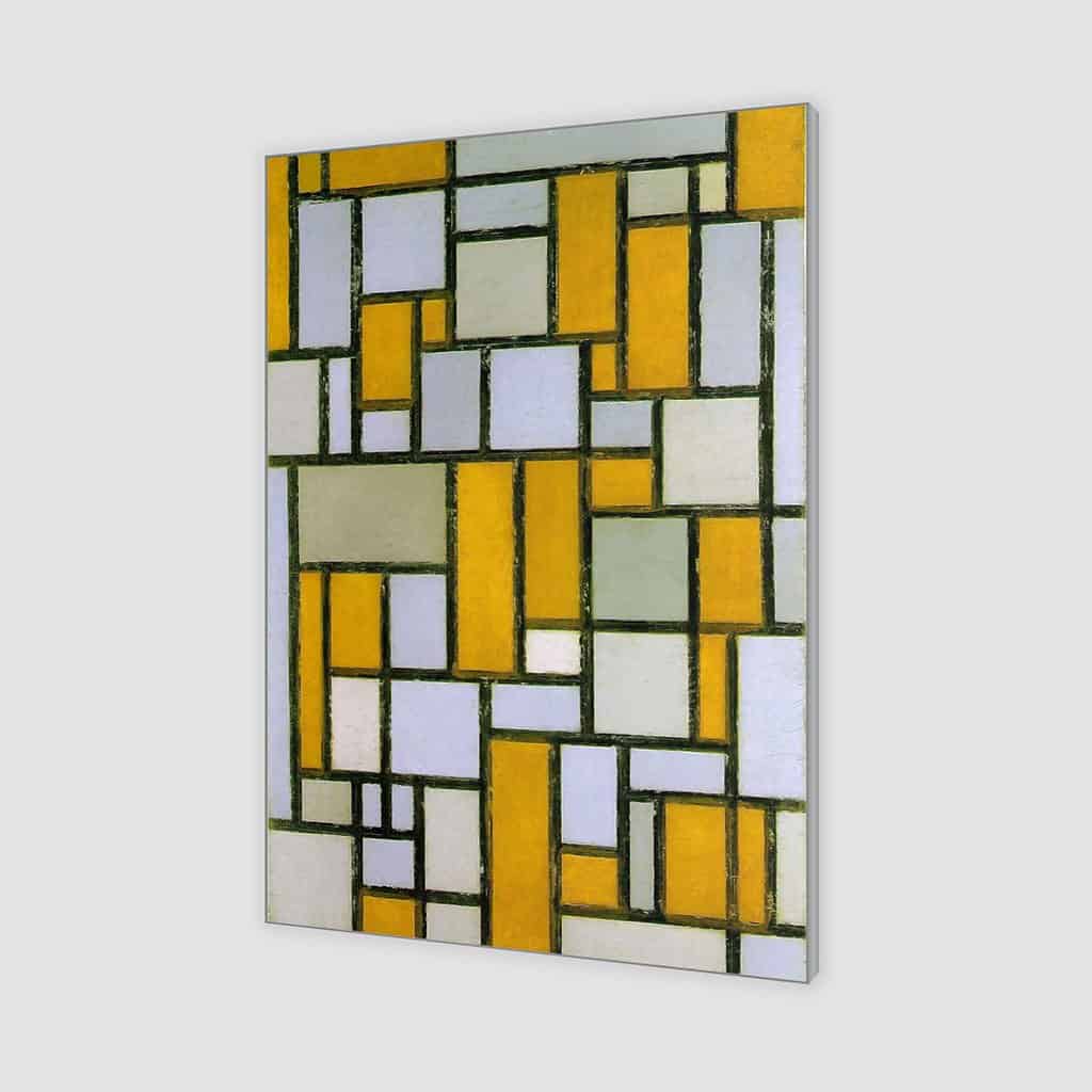 Compositie met grijs en licht bruin (Piet Mondriaan)