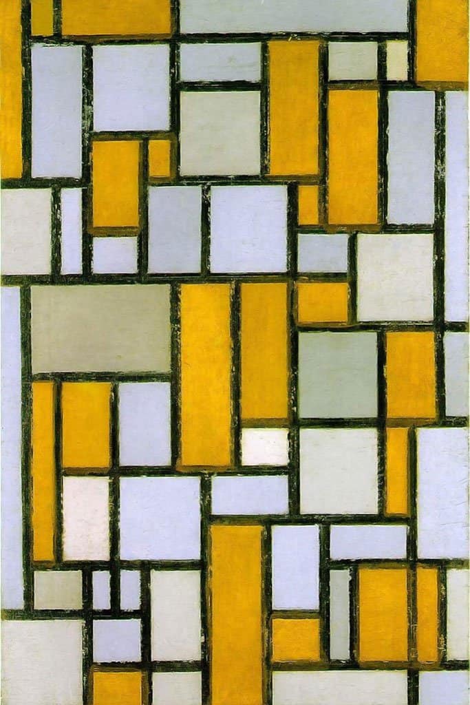 Compositie met grijs en licht bruin (Piet Mondriaan)
