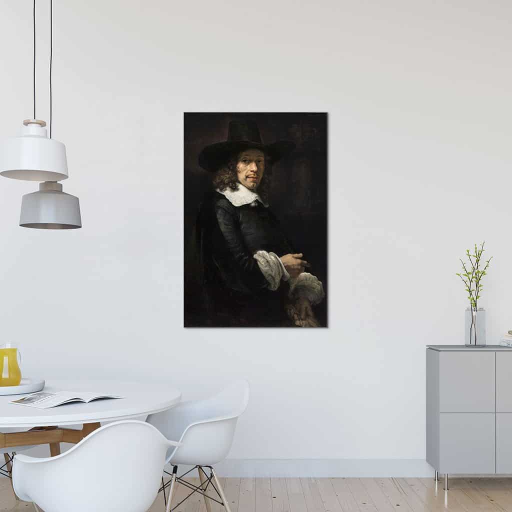 Portret van een Gentleman met een paar handschoenen (Rembrandt)