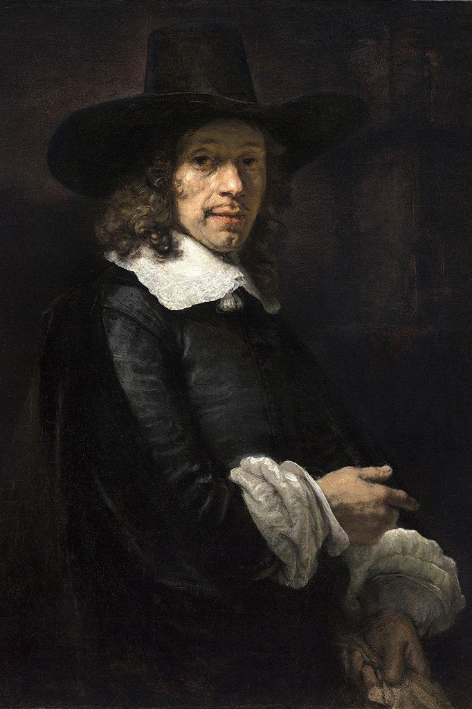 Portret van een Gentleman met een paar handschoenen (Rembrandt)