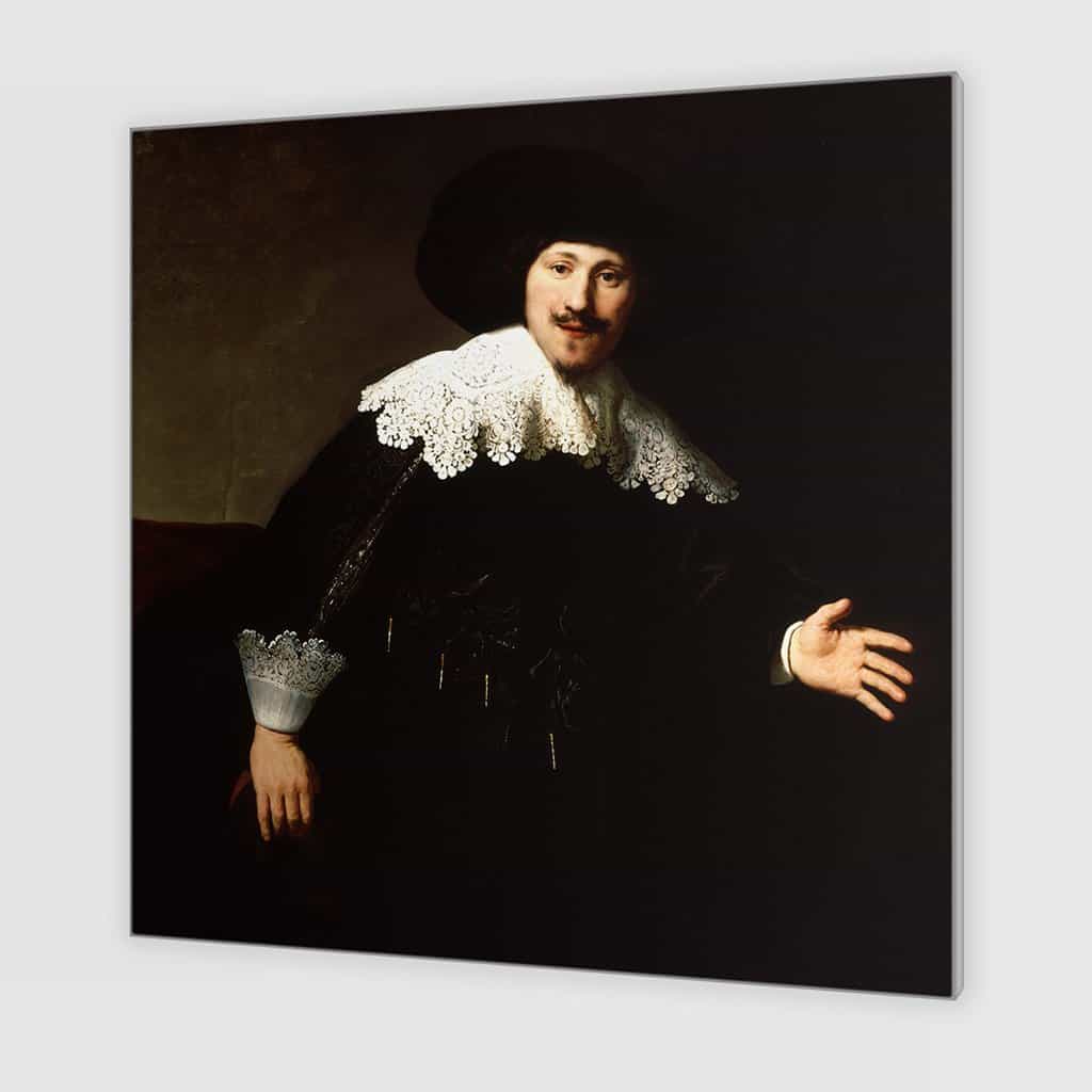 Portret van een man die opstaat vanuit zijn stoel (Rembrandt)