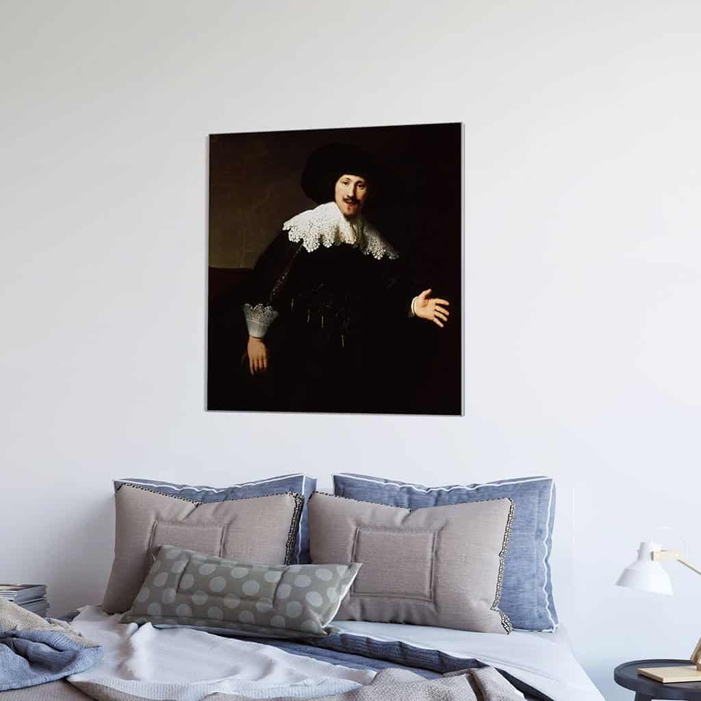 Portret van een man die opstaat vanuit zijn stoel (Rembrandt)