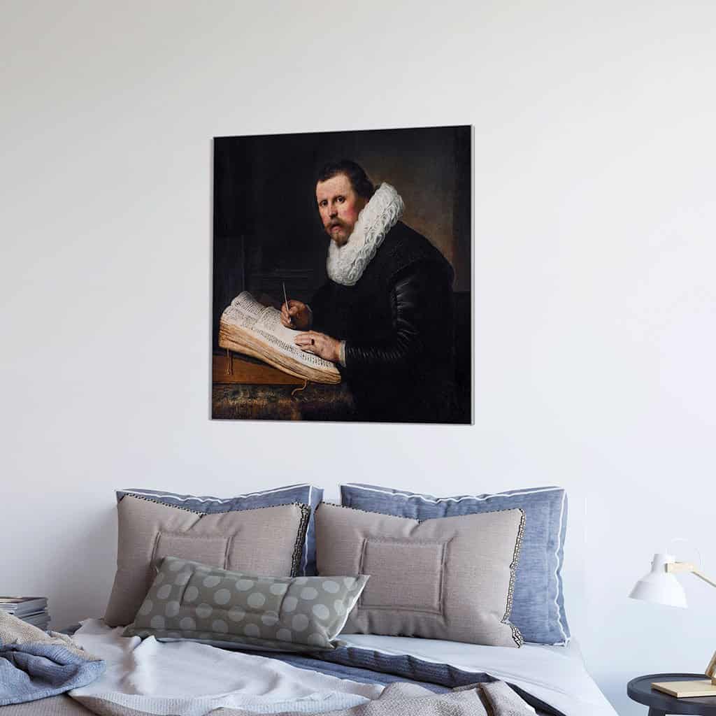 Portret van een man bij een schrijfbureau (Rembrandt)