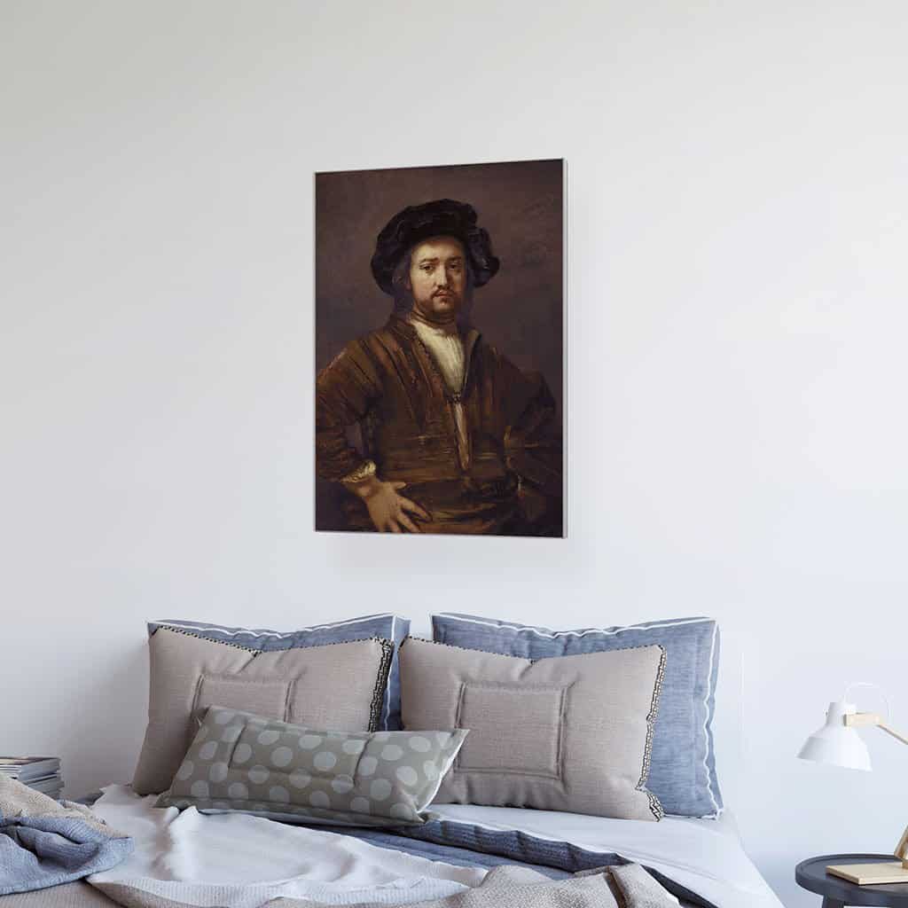 Portret van een man met wapens Akimbo (Rembrandt)