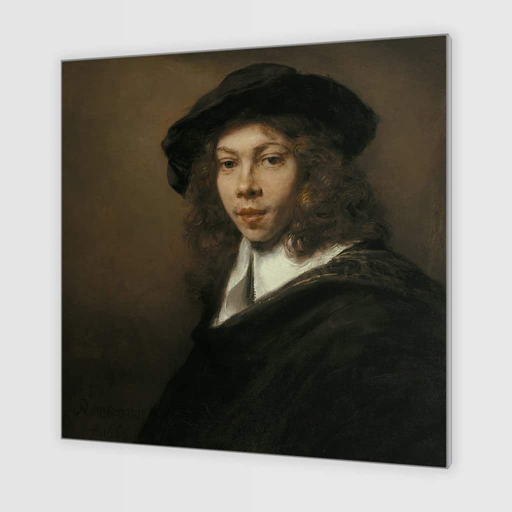 Jongeman in een zwarte baret (Rembrandt)