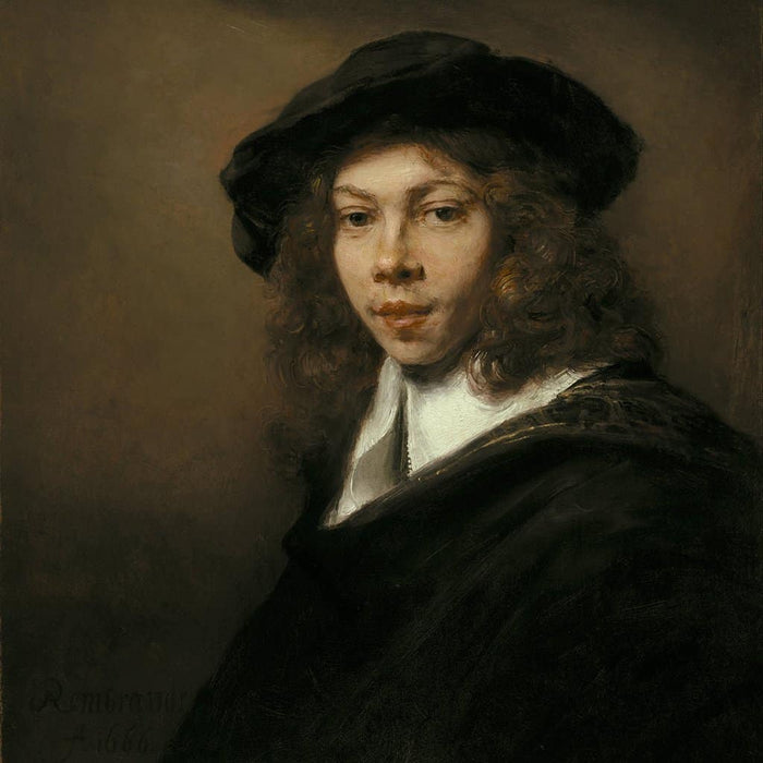Jongeman in een zwarte baret (Rembrandt)