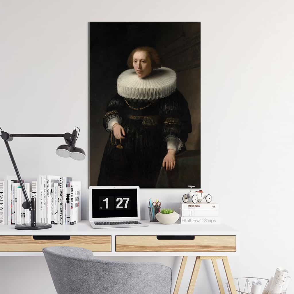Portret van een vrouw, waarschijnlijk een lid van de familie Van Beresteyn (Rembrandt)