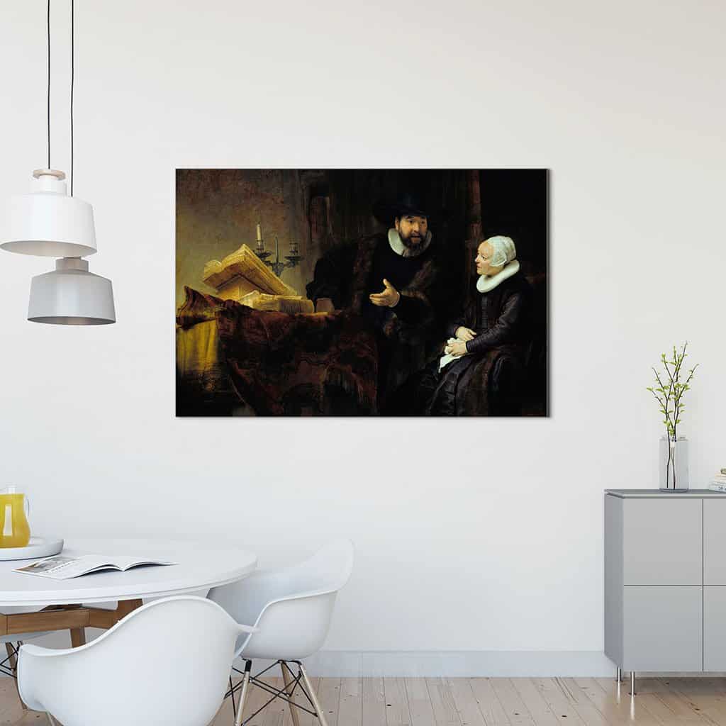 Portret van de mennonitische predikant Cornelius Claesz Anslo en zijn echtgenote Aaltje Gerritsdr Shouten (Rembrandt)