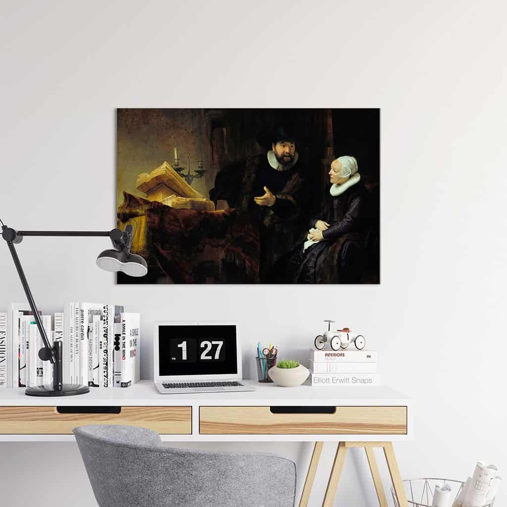 Portret van de mennonitische predikant Cornelius Claesz Anslo en zijn echtgenote Aaltje Gerritsdr Shouten (Rembrandt)