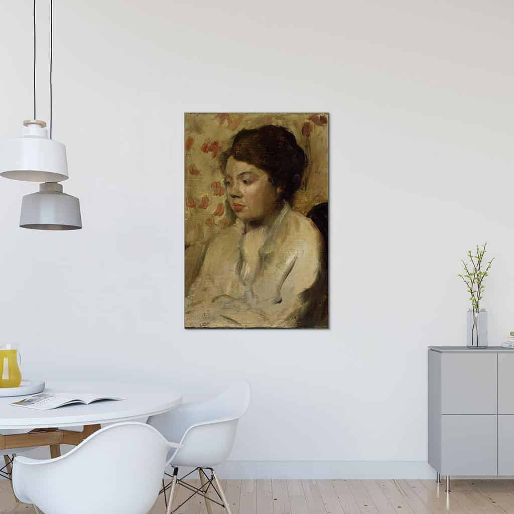 Portret van een Jonge Vrouw - Edgar Degas