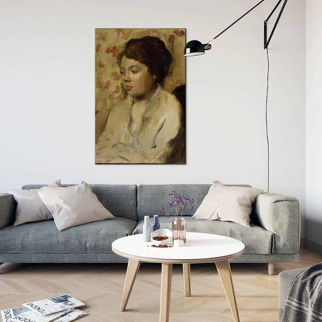 Portret van een Jonge Vrouw - Edgar Degas