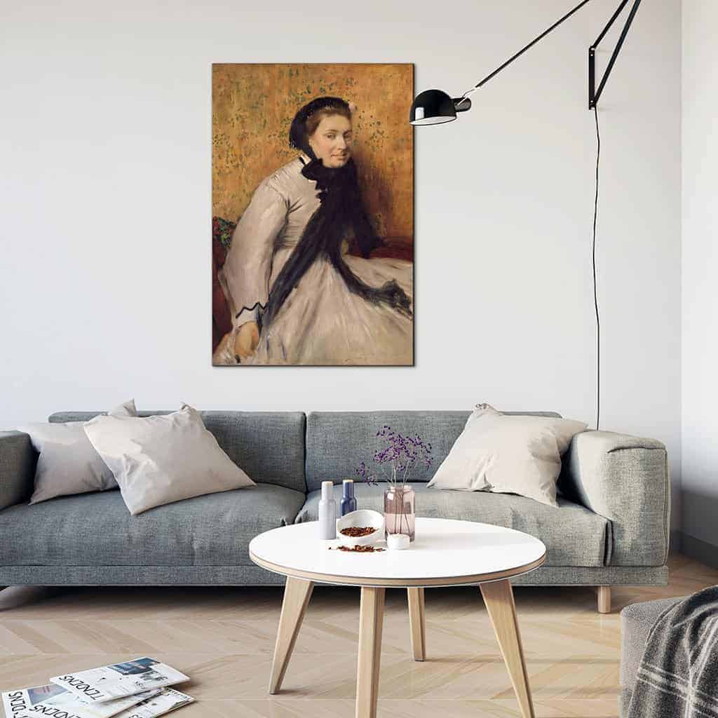 Portret van een Vrouw in grijs - Edgar Degas