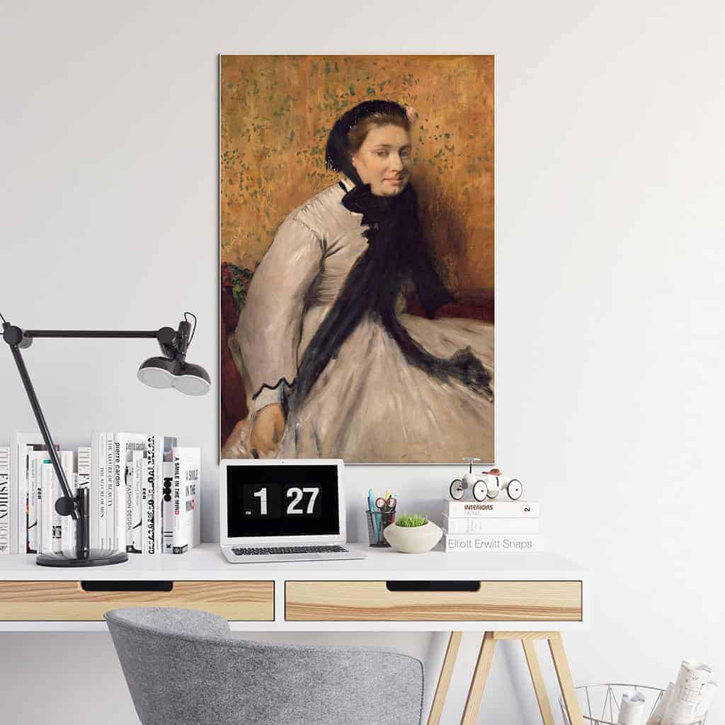Portret van een Vrouw in grijs - Edgar Degas