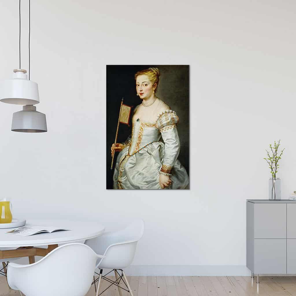 Portret van een dame - Meisje met een Ventilator (Peter Paul Rubens)
