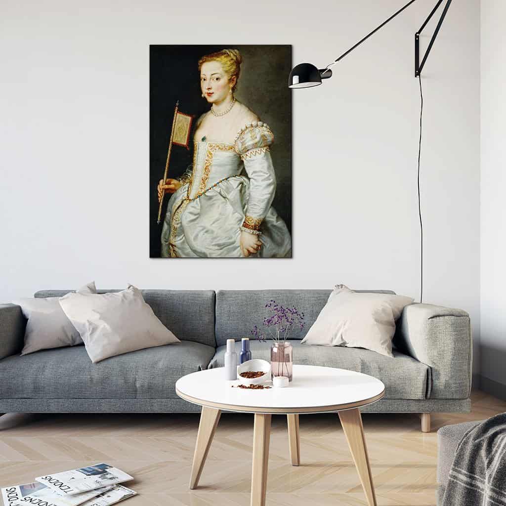 Portret van een dame - Meisje met een Ventilator (Peter Paul Rubens)