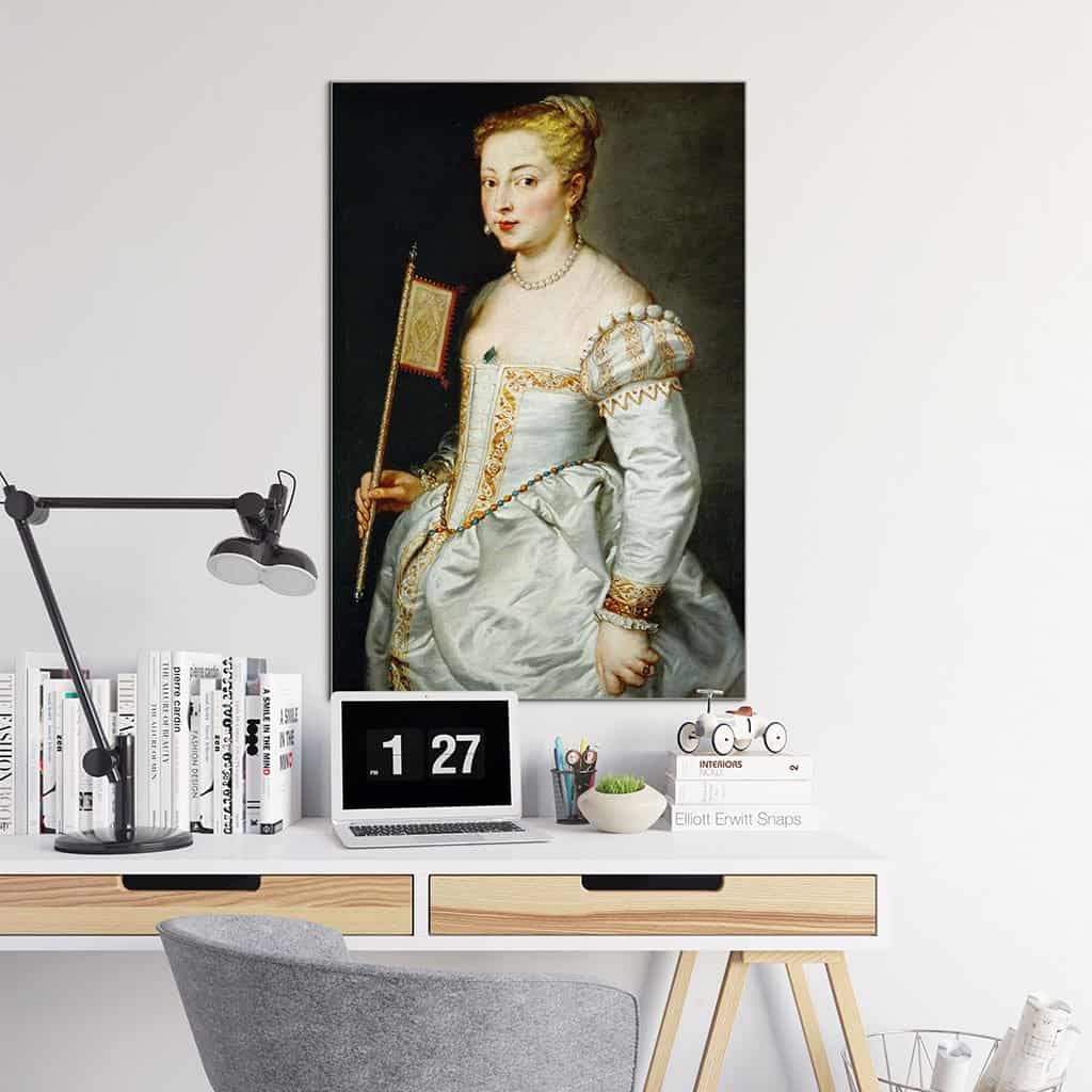 Portret van een dame - Meisje met een Ventilator (Peter Paul Rubens)