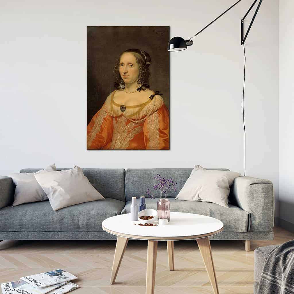 Portret van een vrouw - Bartholomeus van der Helst