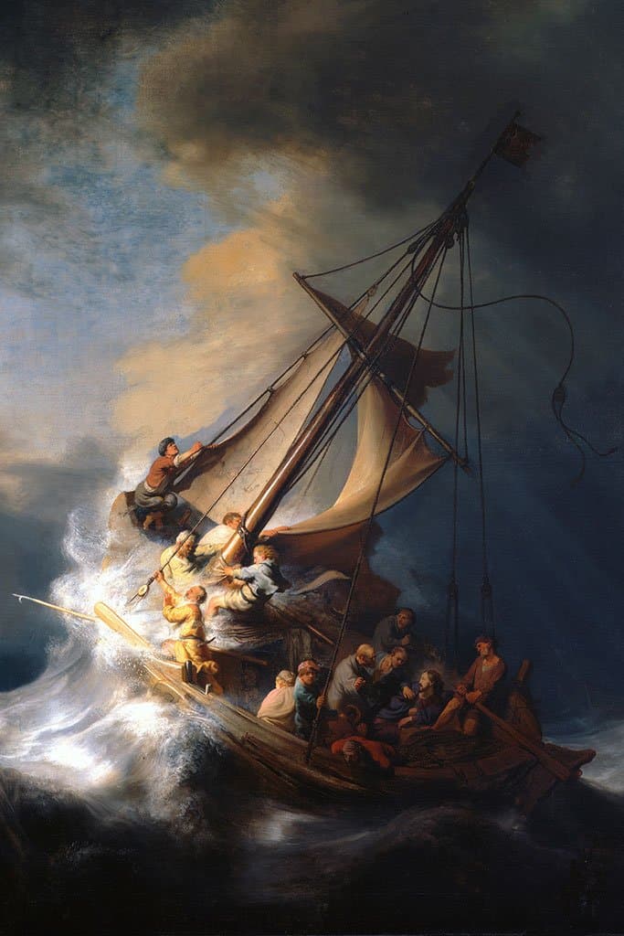 Christus in de storm op het meer van Galilea - Rembrandt