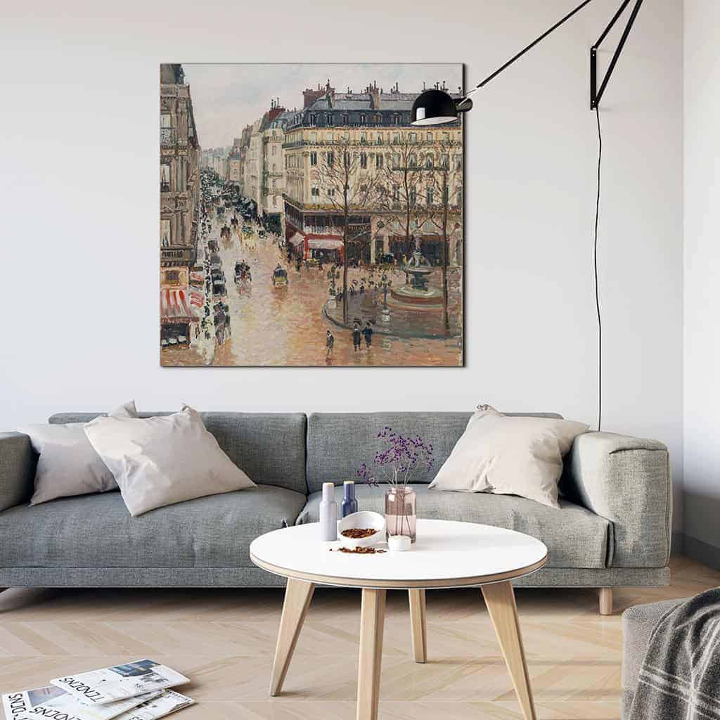 Rue Saint Honore Zonne effect Middag - Camille Pissarro