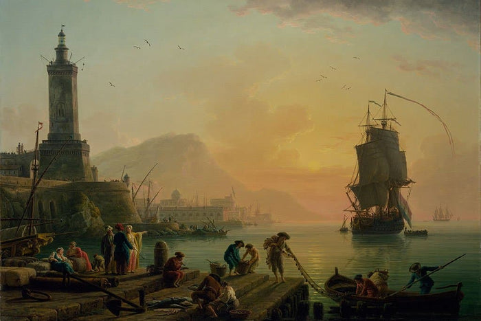 Rust in een mediterrane haven - Claude Joseph Vernet