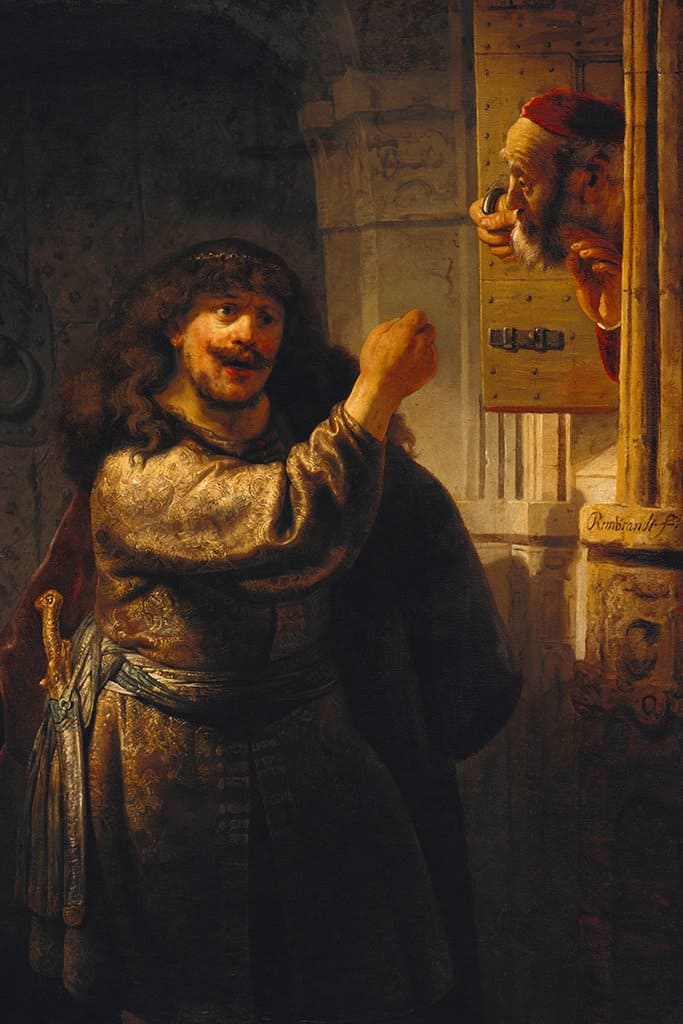 Simson die zijn schoonvader (Rembrandt)
