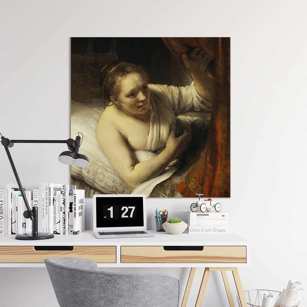 Sarah wachtend op Tobias (Rembrandt)