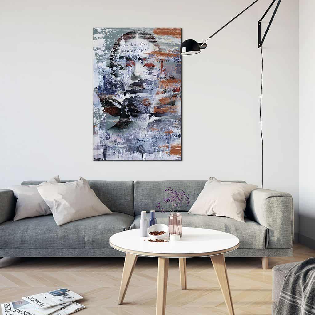 Zie door vrouw portret