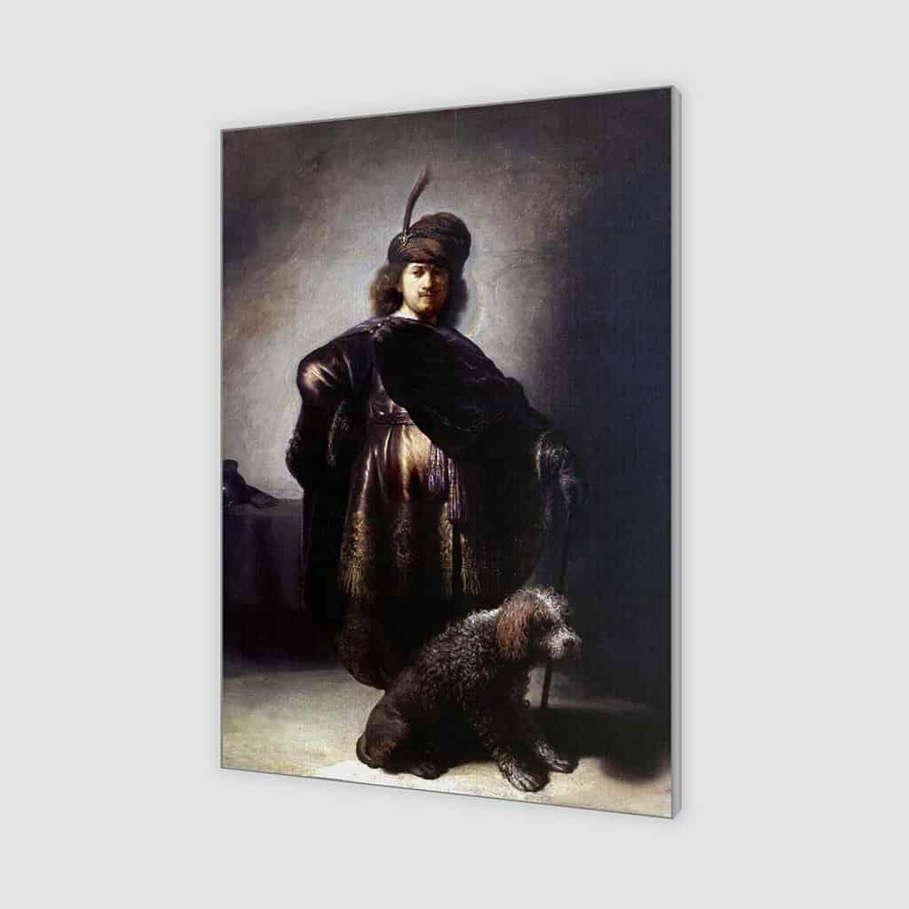 Zelfportret in Oosterse kledij met poedel (Rembrandt)