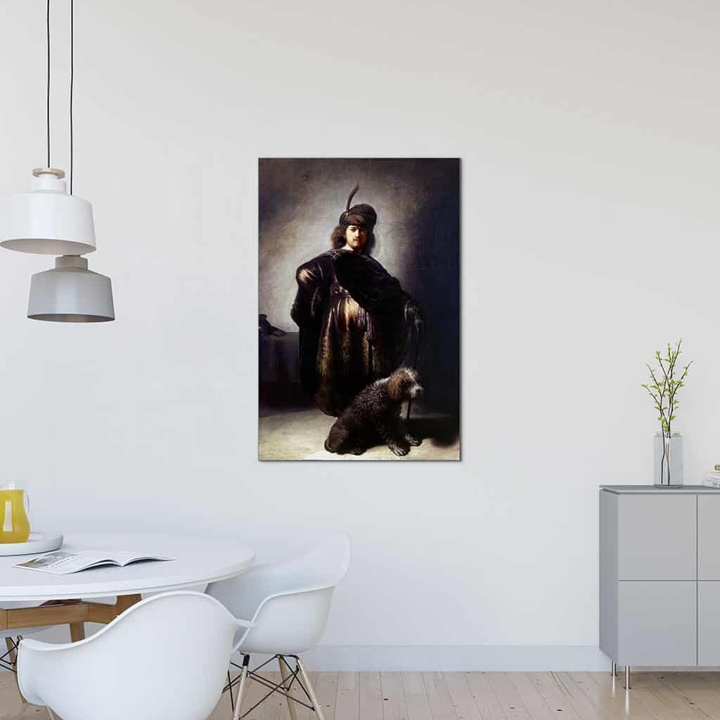 Zelfportret in Oosterse kledij met poedel (Rembrandt)