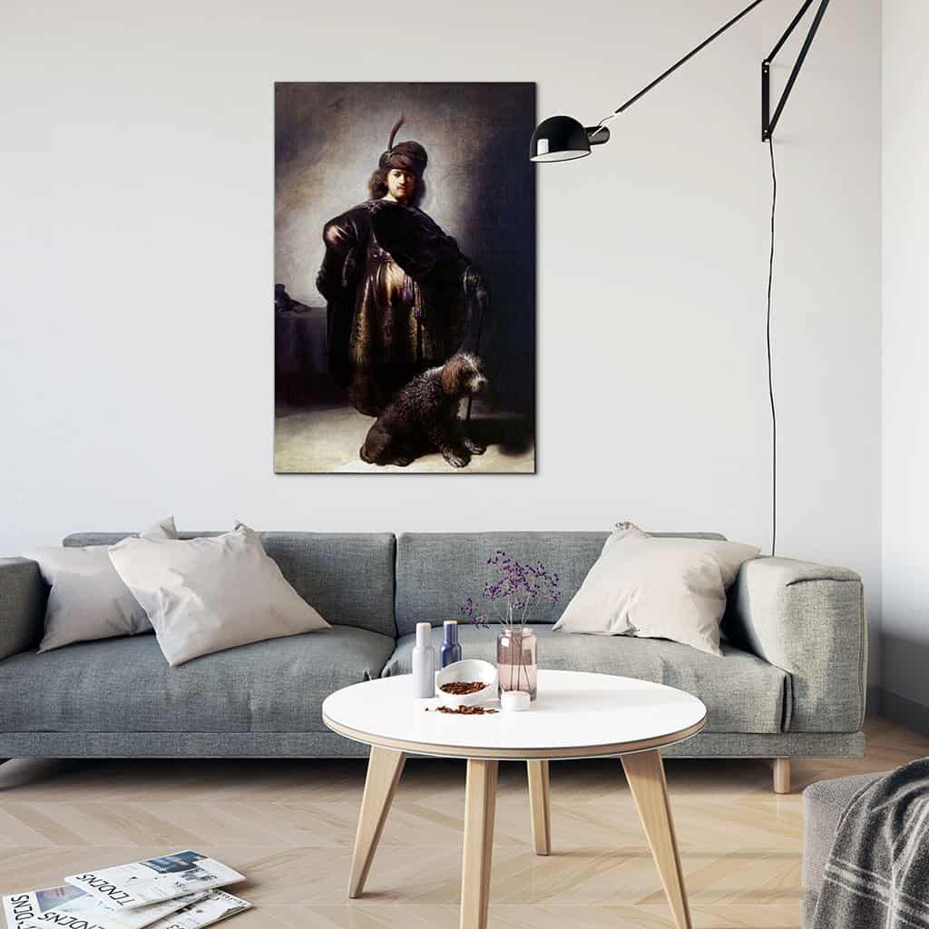 Zelfportret in Oosterse kledij met poedel (Rembrandt)