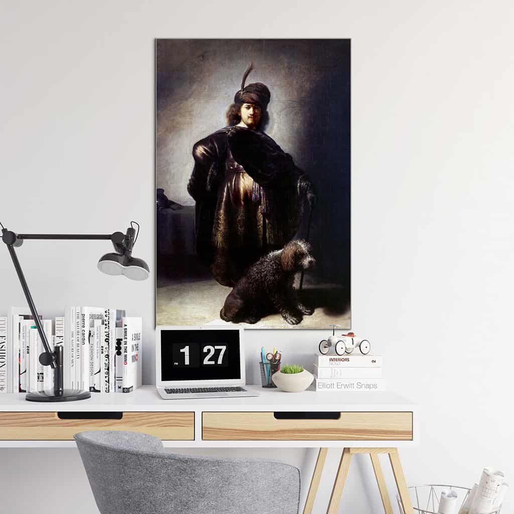 Zelfportret in Oosterse kledij met poedel (Rembrandt)