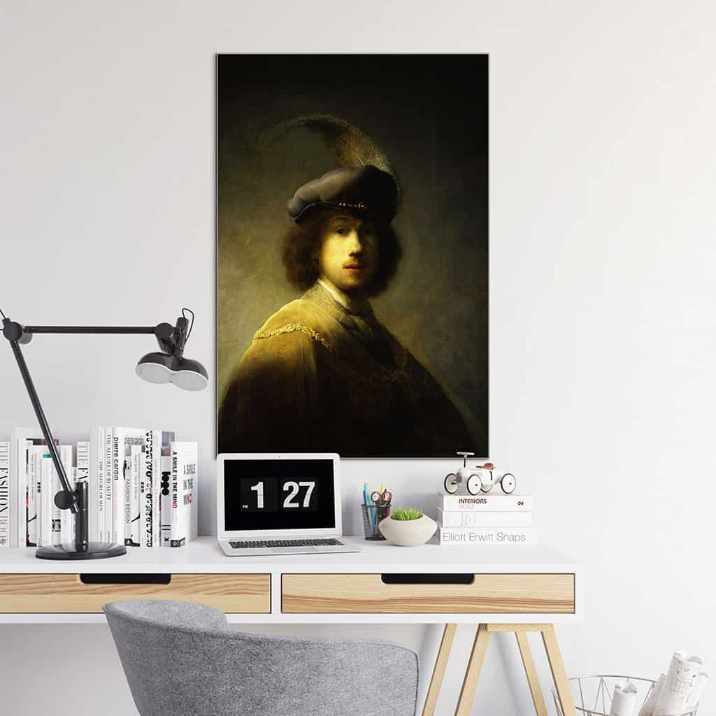 Zelfportret met pruimen baret (Rembrandt)