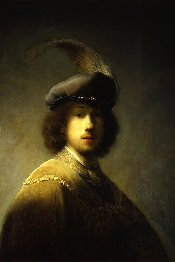 Zelfportret met pruimen baret (Rembrandt)