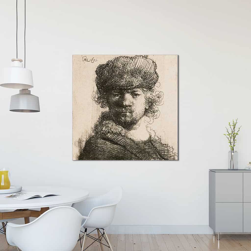 Zelfportret in een bontmuts (Rembrandt)