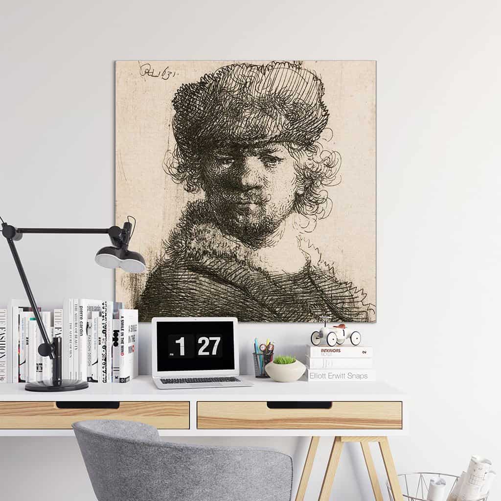 Zelfportret in een bontmuts (Rembrandt)