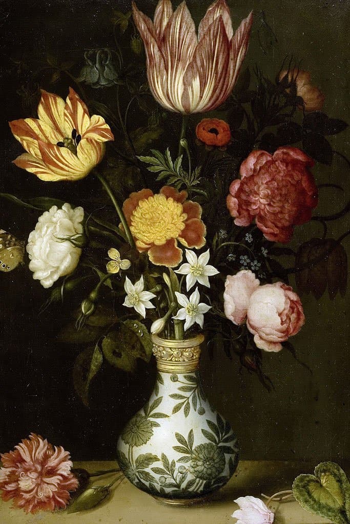 Stilleven met bloemen in een Wan li Vaas ll - Ambrosius Bosschaert de Oude