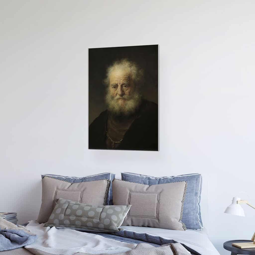 Studie van een oude man met een gouden ketting (Rembrandt)