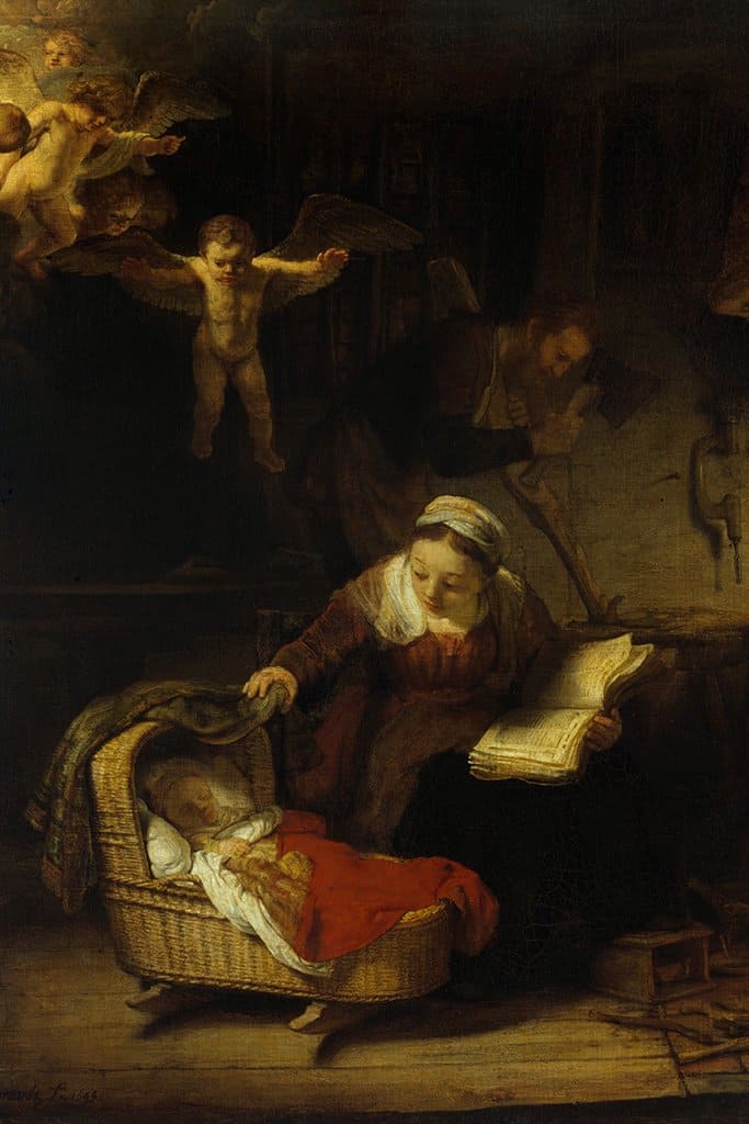De Heilige familie met engelen (Rembrandt)