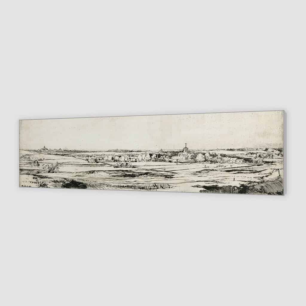 Het uitzicht op Bloemendaal met het landgoed Saxenburg (Rembrandt)
