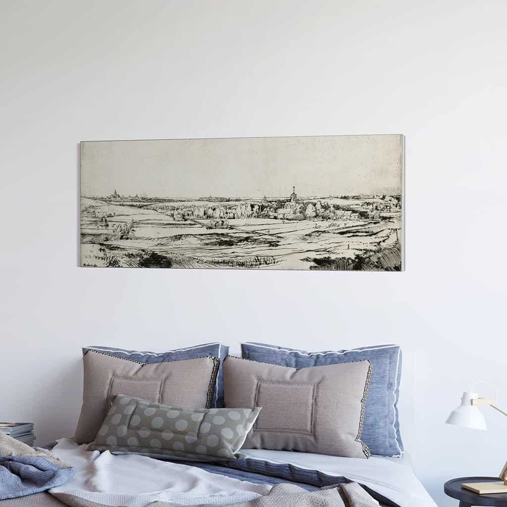 Het uitzicht op Bloemendaal met het landgoed Saxenburg (Rembrandt)