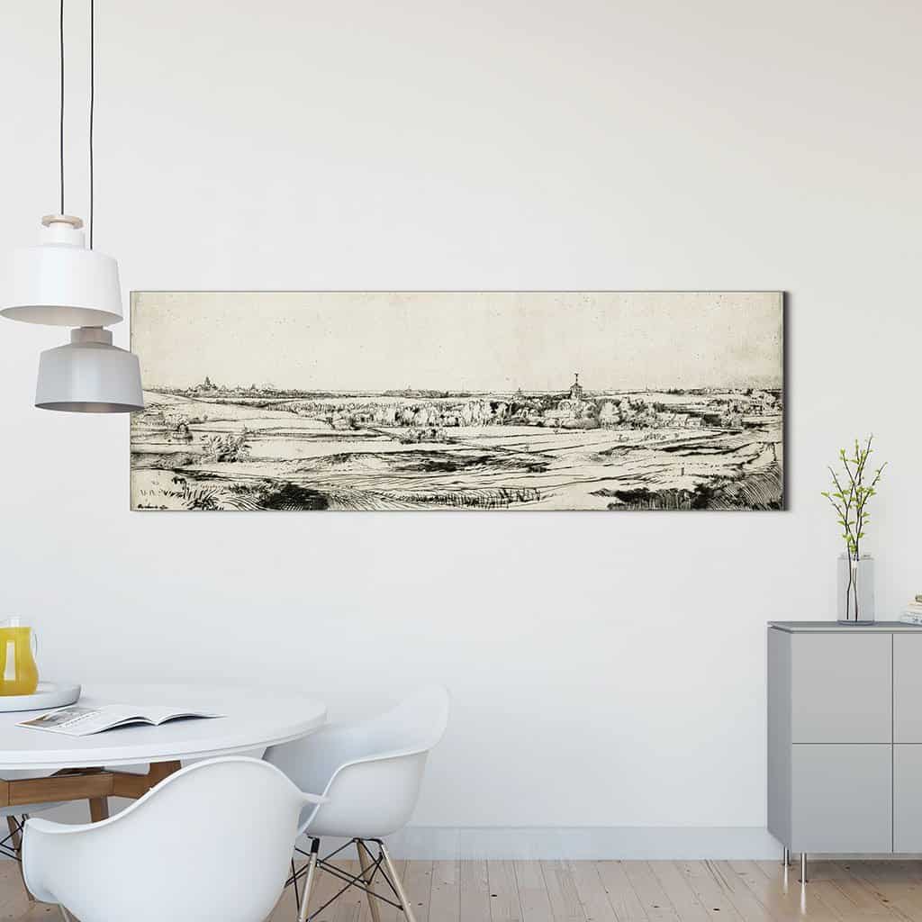 Het uitzicht op Bloemendaal met het landgoed Saxenburg (Rembrandt)