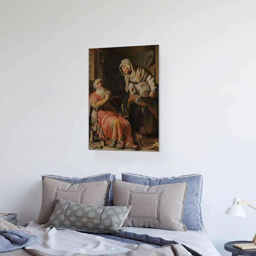 Tobit beschuldigt Anna van het stelen van het kind (Rembrandt)