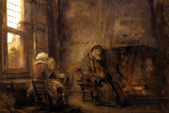 Tobit en Anna met het bokje - Rembrandt