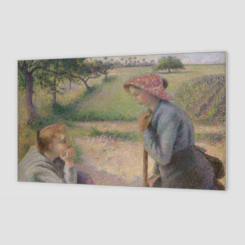 Twee Jonge Vrouwen van de boer - Camille Pissarro