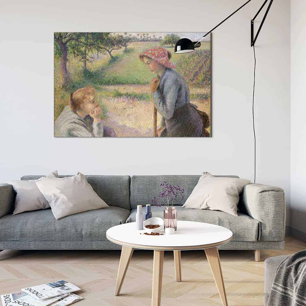 Twee Jonge Vrouwen van de boer - Camille Pissarro