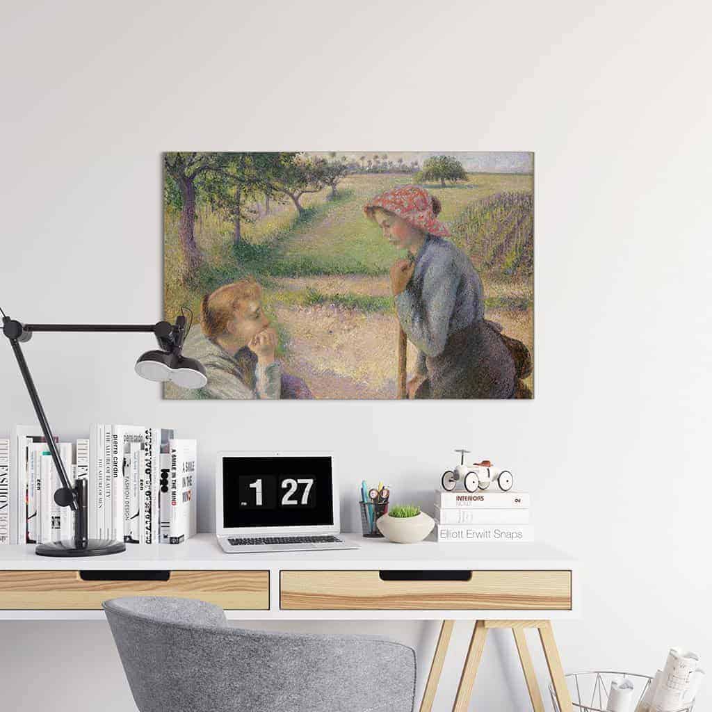 Twee Jonge Vrouwen van de boer - Camille Pissarro
