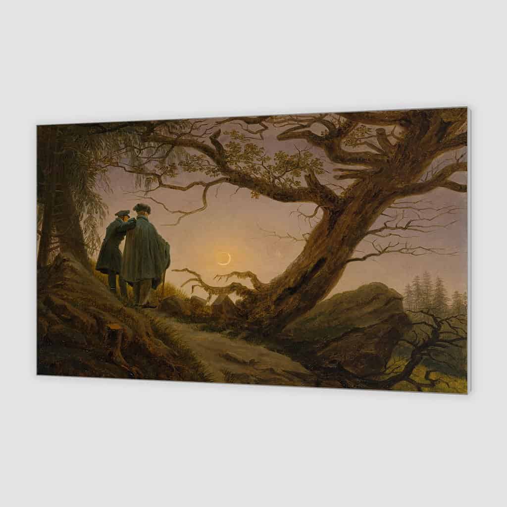 Twee mannen die de Maan contempleren - Caspar David Friedrich
