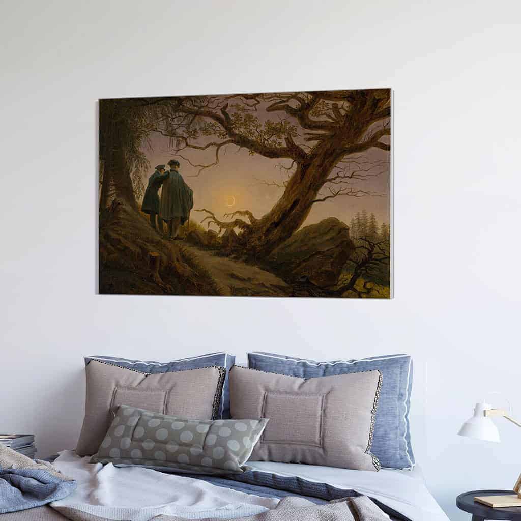 Twee mannen die de Maan contempleren - Caspar David Friedrich