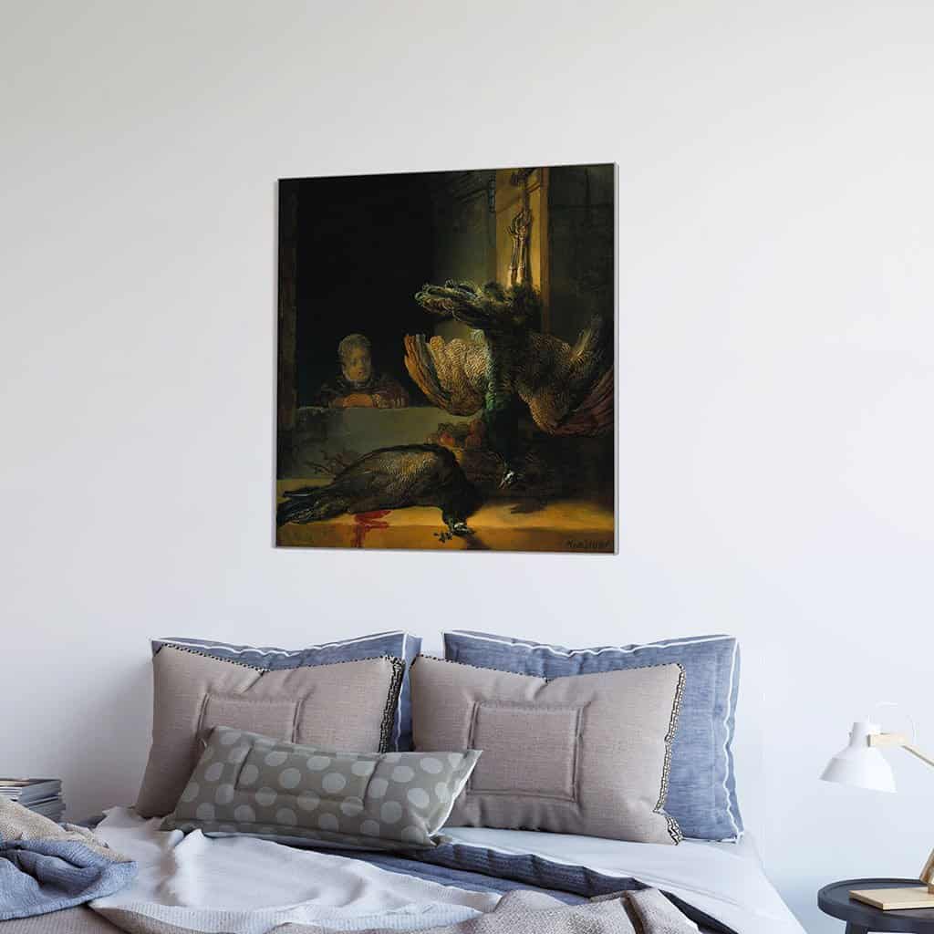 Twee dode pauwen en een meisje (Rembrandt)
