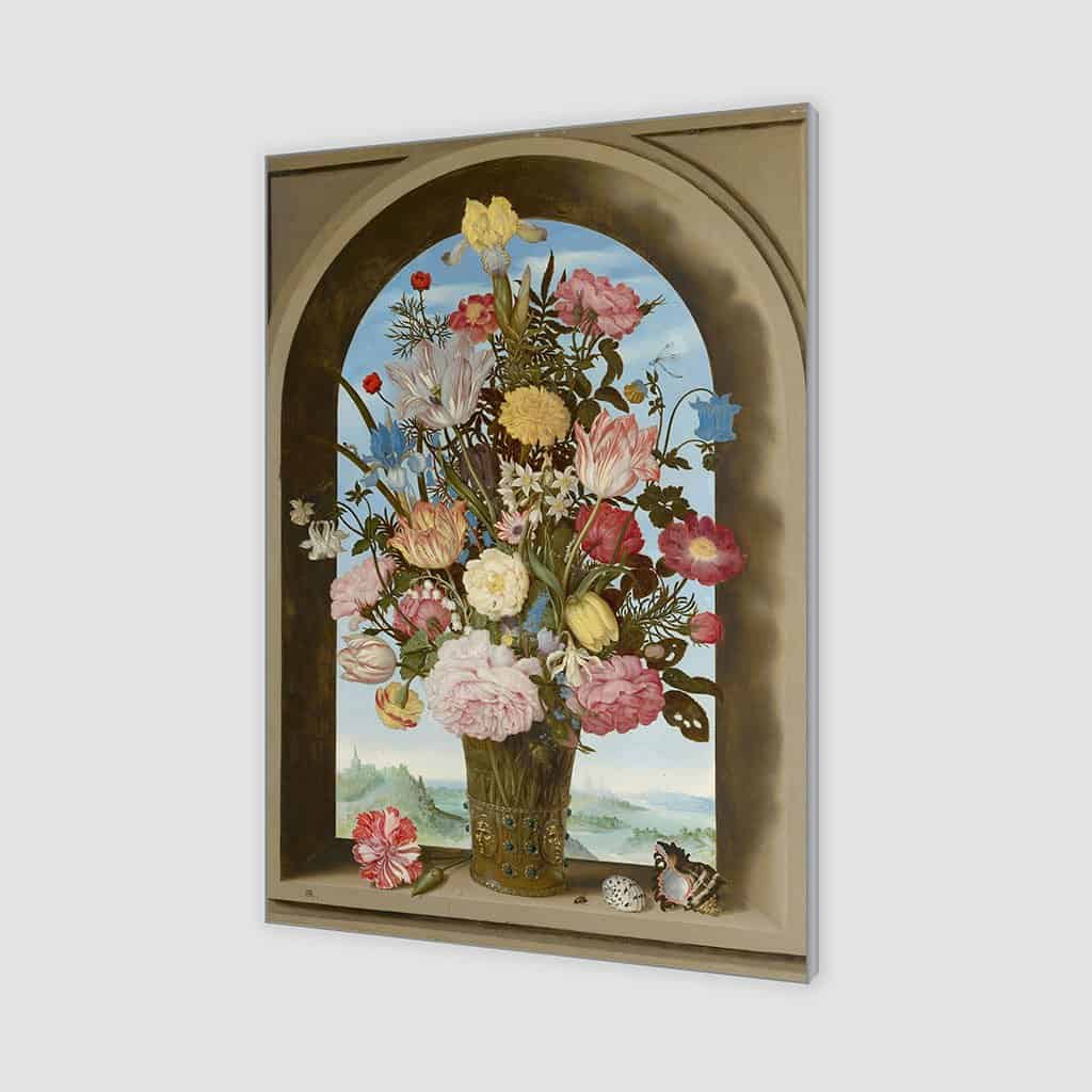 Vaas met bloemen in een venster - Ambrosius Bosschaert de Oude